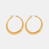 18K Gold-Plated Hoop Earrings - World Class Depot Inc