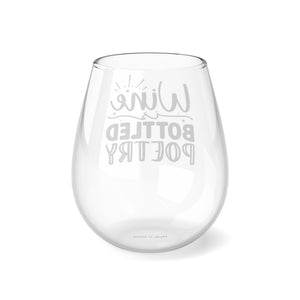 Funny Wine Is Bottled Poetry Stemless Wine Glass, 11.75oz