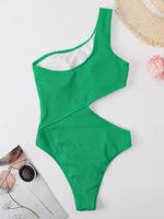 Women's Cutout One Shoulder One-Piece Bikini Swim suit