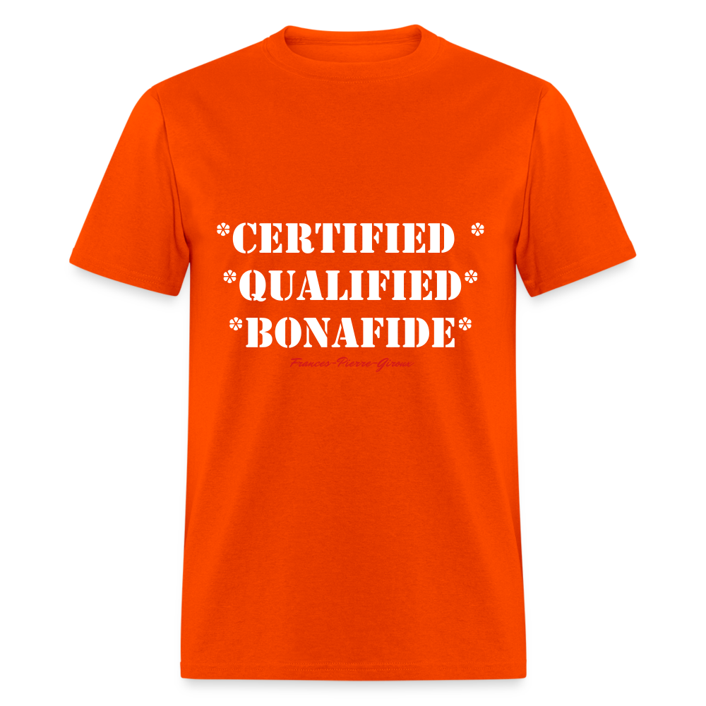 Certified Frances Pierre-Giroux Unisex Classic T-Shirt - orange