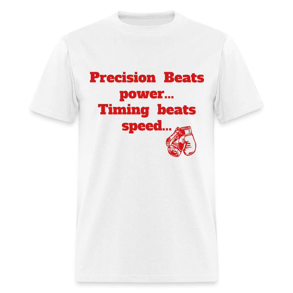 Precision boxing Unisex Classic workout T-Shirt - white