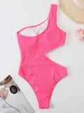 Women's Cutout One Shoulder One-Piece Bikini Swim suit