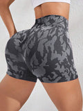 Women's Printed High Waist Active wear Work out tights Shorts