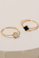 Fame Clover Charm Dainty Band Ring