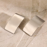 Stainless Steel Rectangle Earrings