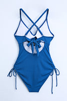 Women's Stunner Cutout V-Neck Spaghetti Strap One-Piece Bikini Swim suit