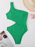 Women's Cutout One Shoulder One-Piece Bikini Swim suit