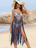 Women's Fringe Spaghetti Strap Bikini Swim suit Cover-Up - World Class Depot Inc