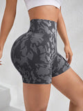 Women's Printed High Waist Active wear Work out tights Shorts