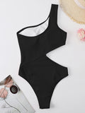 Women's Cutout One Shoulder One-Piece Bikini Swim suit