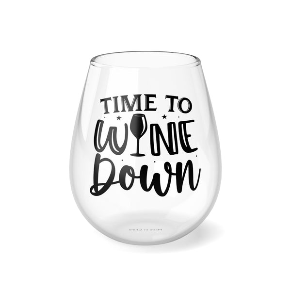 Funny Time To Wine Down Stemless Wine Glass, 11.75oz