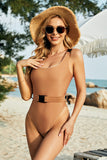 Women's I Mean It Scoop Neck Wide Strap One-Piece Bikini Suit suit Swimwear