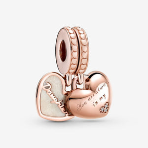 Pandora Rose gold Your Always in My Heart Split charm - World Class Depot Inc