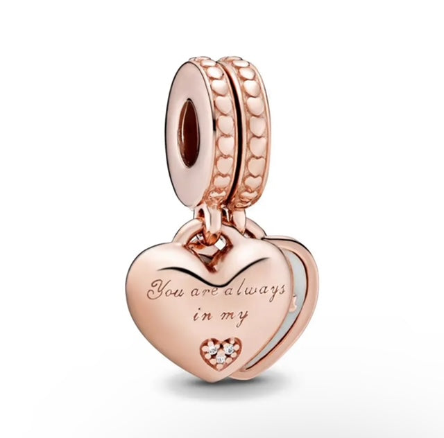 Pandora Rose gold Your Always in My Heart Split charm - World Class Depot Inc