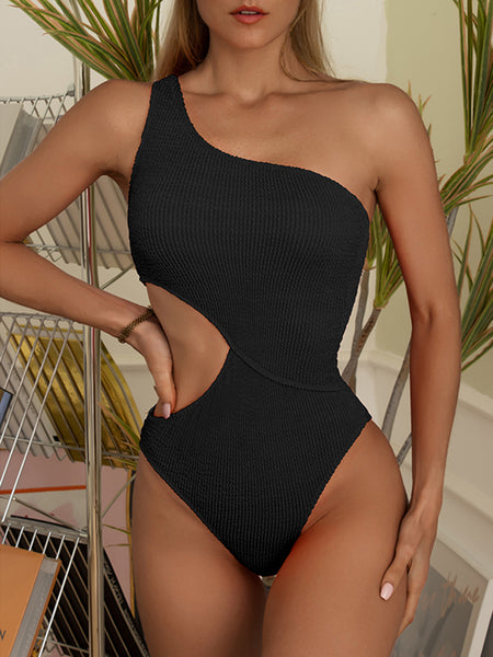 Women's Cutout One Shoulder One-Piece Bikini Swim suit
