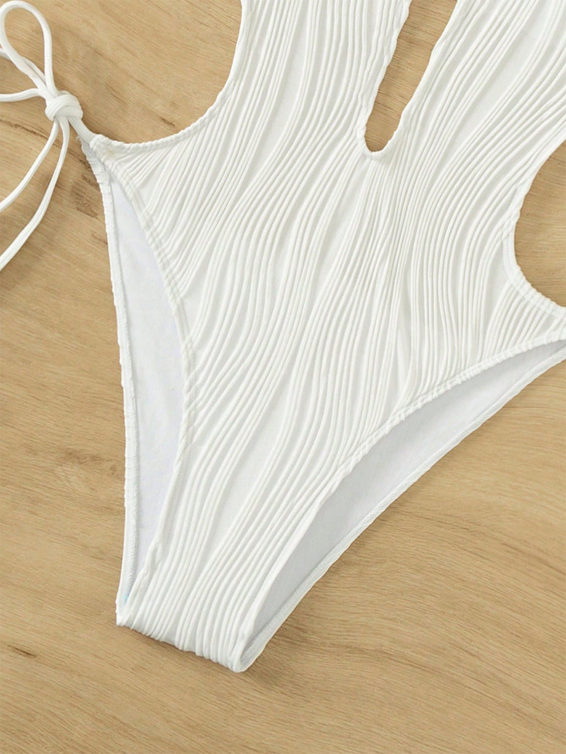 Women's Textured Cutout Tied One-Piece Bikini Swim suit - World Class Depot Inc