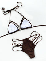 Women's Cutout Halter Neck Two-Piece Bikini Set swimsuit - World Class Depot Inc