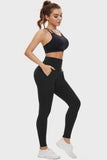 Women's Pocketed High Waist Active Compression Leggings for fitness and yoga