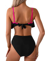 Women's Spaghetti Strap Notched Bikini Swim suit Set