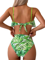 Women's Spaghetti Strap Notched Bikini Swim suit Set