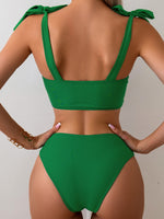Women's Cutout Sweetheart Neck Three-Piece Bikini Swim suit Set