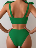 Women's Cutout Sweetheart Neck Three-Piece Bikini Swim suit Set