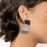 Stainless Steel Rectangle Earrings