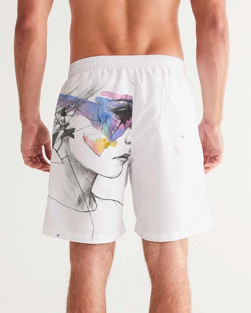 Frances Pierre-Giroux Abstract Lady Swim Trunks Men's Swim Trunk - World Class Depot Inc