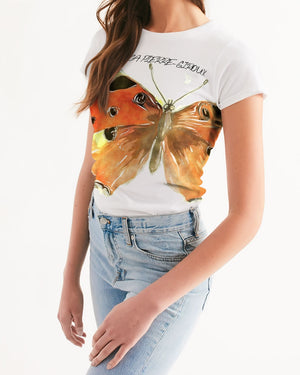 Francesca Pierre-Giroux Women's Butterfly T-Shirt Women's Tee - World Class Depot Inc