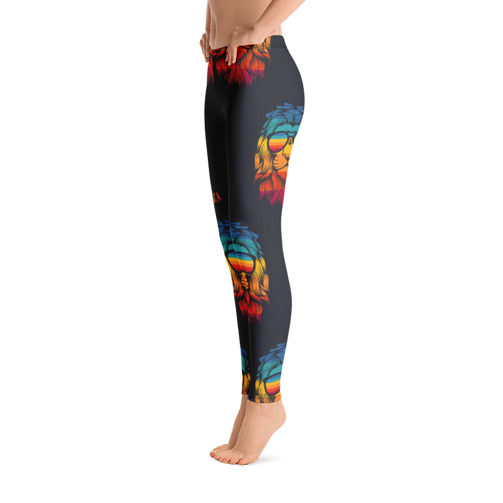 Women's Francesca Pierre-Giroux Cool Lion Yoga pants leggings for exercise and cross fit - World Class Depot Inc