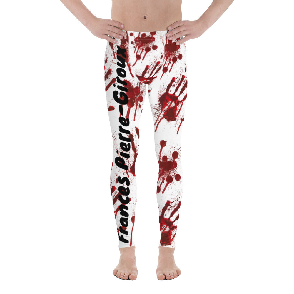 Frances Pierre-Giroux Blood prints design Men's compression pants Leggings - World Class Depot Inc