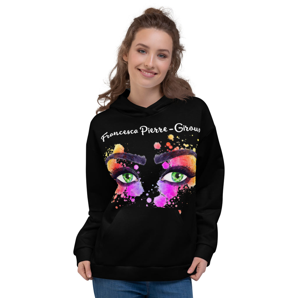 Francesca Pierre-Giroux all eyes Hoodie - World Class Depot Inc