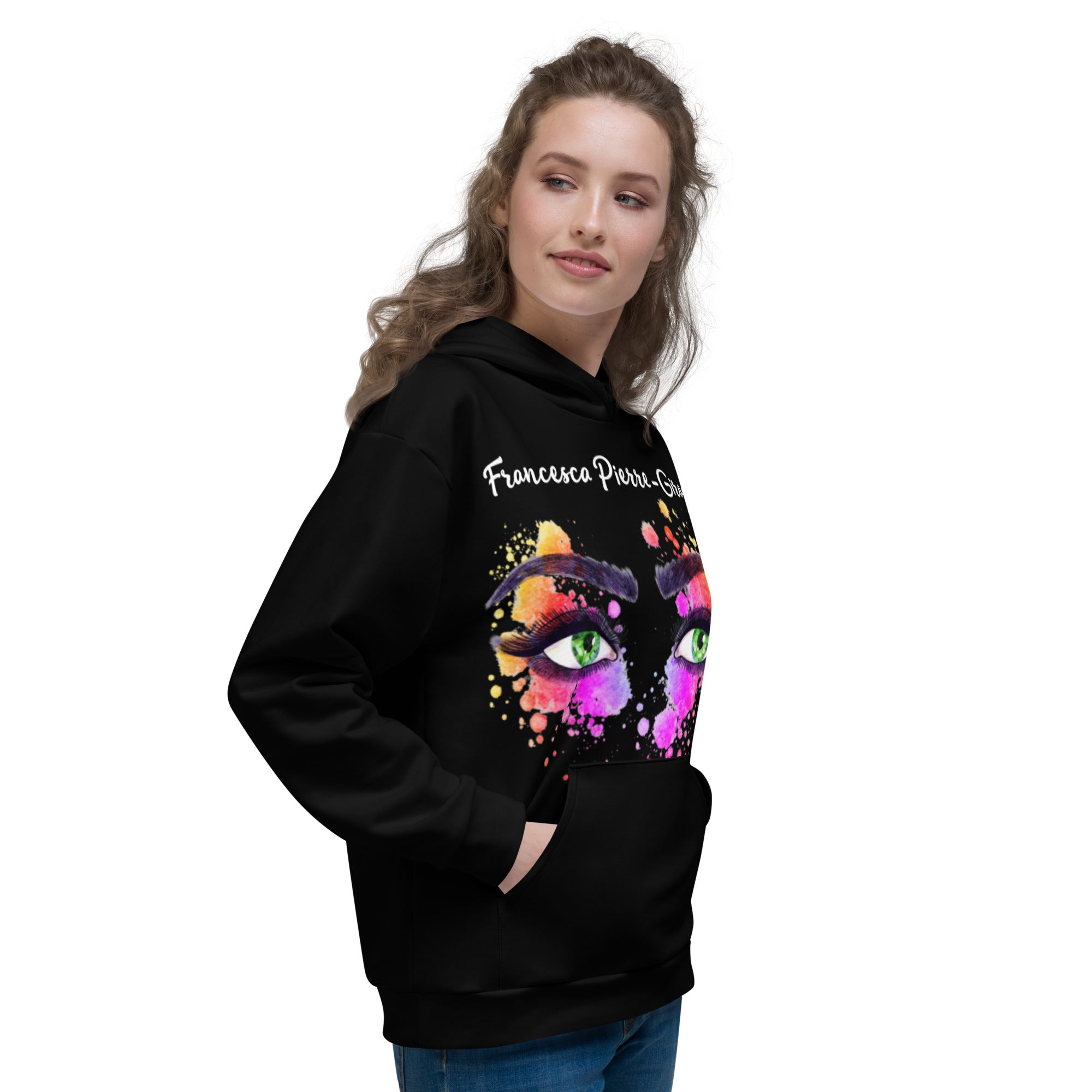 Francesca Pierre-Giroux all eyes Hoodie - World Class Depot Inc