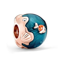 Pandora Rose gold and blue Fishes charm - World Class Depot Inc