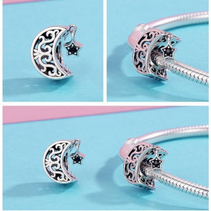 Pandora Silver Moon and Stars Charm 925 Sterling Silver - World Class Depot Inc