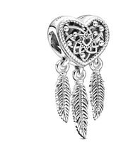 Pandora Silver Heart and Feathers Charm 925 Sterling Silver - World Class Depot Inc
