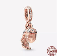 Pandora Rose gold Acorn and Leaf charm - World Class Depot Inc