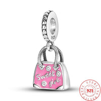 Pandora Silver and Pink Sweet Girl Hand Bag Charm 925 Sterling Silver - World Class Depot Inc