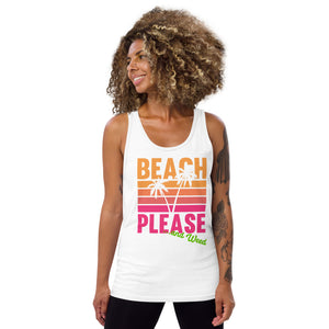 Unisex Beach Please Tank Top T-shirt - World Class Depot Inc