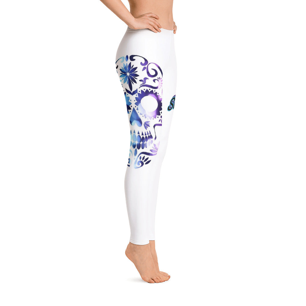 Women's Sugar Girl Sugar Skull yoga leggings for exercise and fitness - World Class Depot Inc