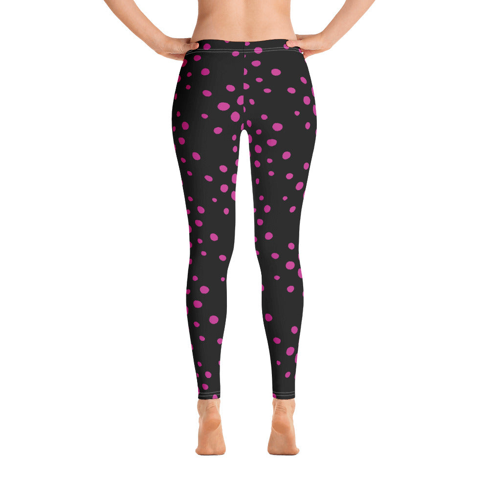 Women's Francesa Pierre-Giroux pooka dots yoga Leggings for exercise and fitness - World Class Depot Inc