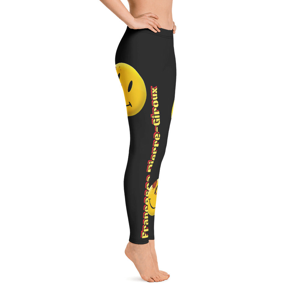 Women's Francesca Pierre-Giroux Smiley face Leggings - World Class Depot Inc