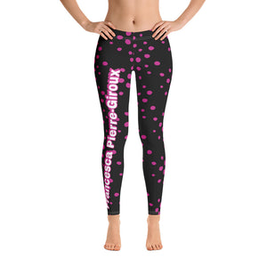 Women's Francesa Pierre-Giroux pooka dots yoga Leggings for exercise and fitness - World Class Depot Inc