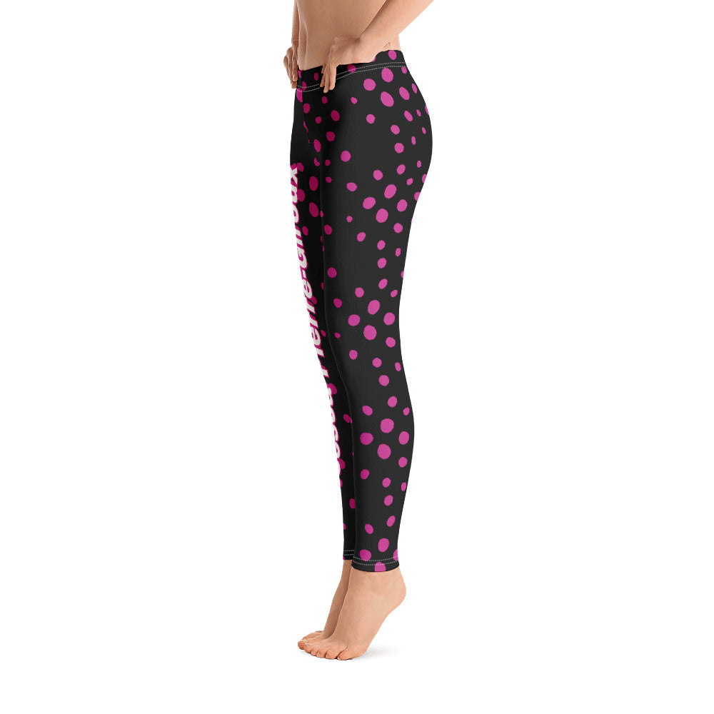 Women's Francesa Pierre-Giroux pooka dots yoga Leggings for exercise and fitness - World Class Depot Inc