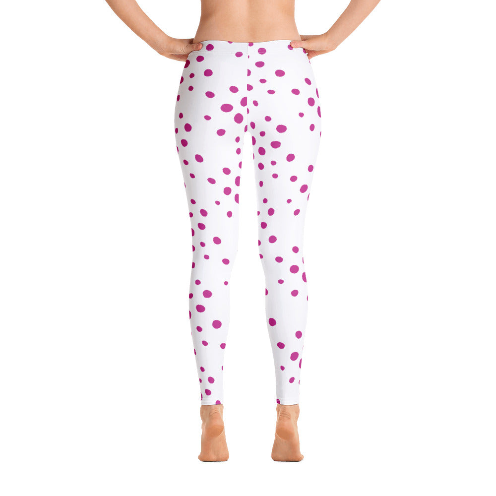 Women's Francesa Pierre-Giroux pooka dots yoga Leggings for exercise and fitness - World Class Depot Inc