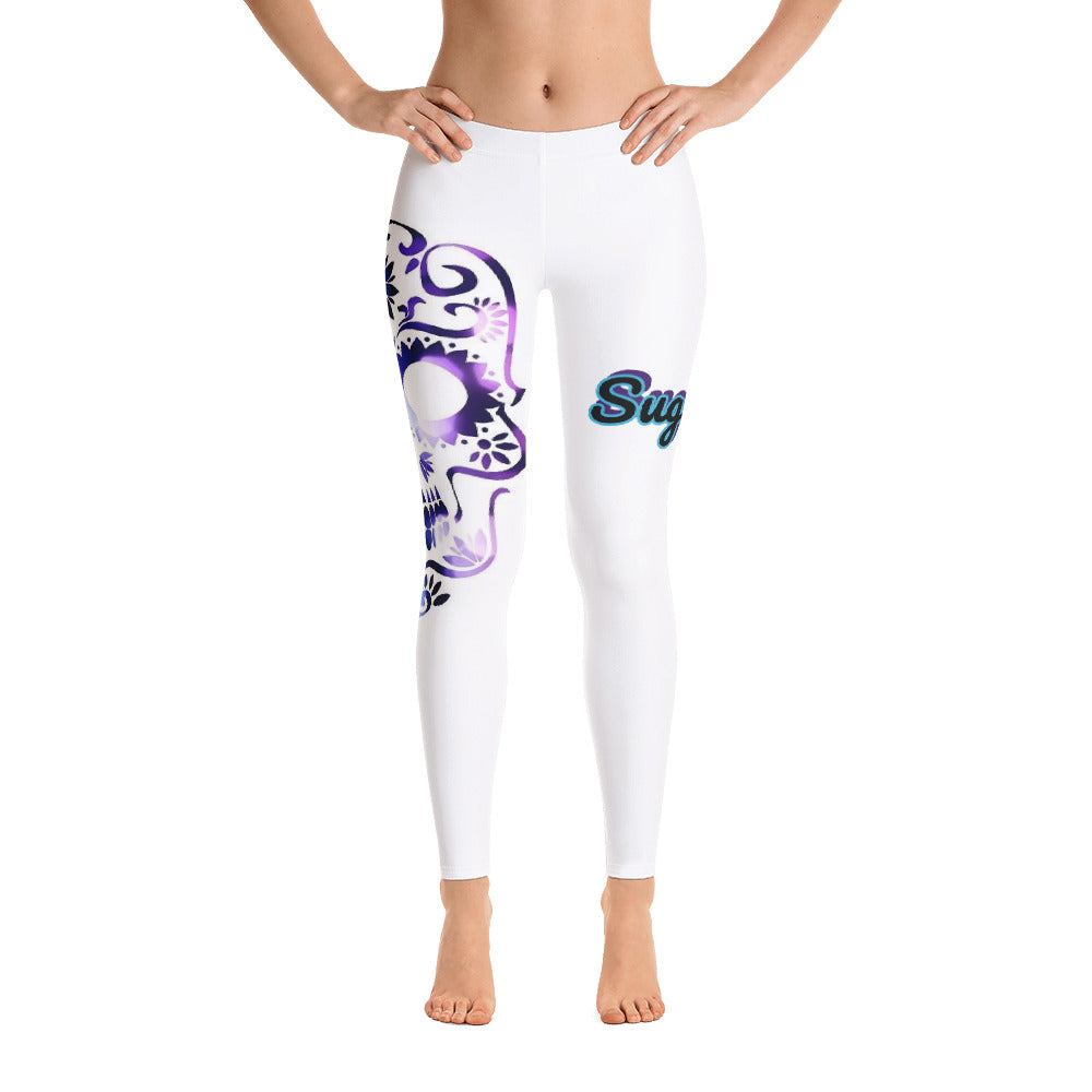 Women's Sugar Girl Sugar Skull yoga leggings for exercise and fitness - World Class Depot Inc