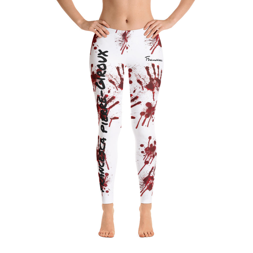 Women's Hand Prints Francesca Pierre-Giroux yoga pants Leggings for exercise and fitness - World Class Depot Inc