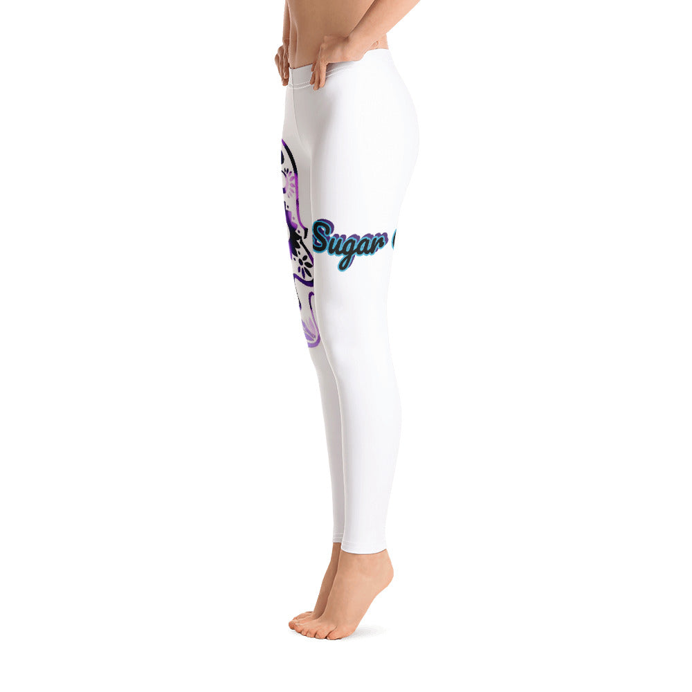 Women's Sugar Girl Sugar Skull yoga leggings for exercise and fitness - World Class Depot Inc