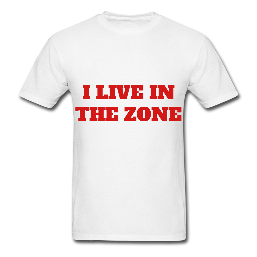 I live in the Zone Unisex Classic workout T-Shirt - white
